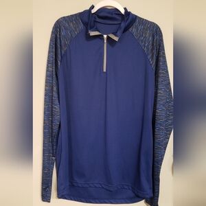 Blue Quarter-Zip Pullover